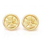 Gold Tone Byzantine Cross Cufflinks.JPG